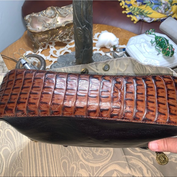 Brahmin Black w/Brown Croc Trim - Picture 6 of 17